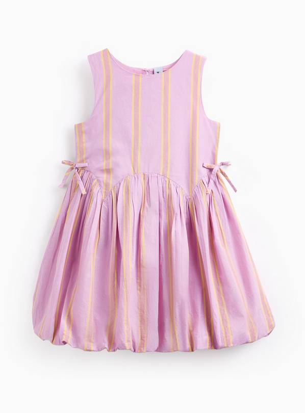 Pink Stripe Woven Sleeveless Dress 9 years